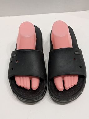 Crocs Men's 10 Crocband III Slides Open Toe Sandals Black